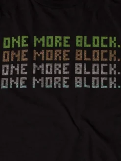 Minecraft - One More Block Black Male T-Shirt