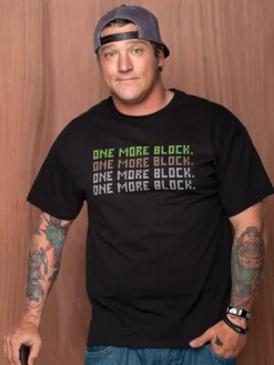 Minecraft - One More Block Black Male T-Shirt
