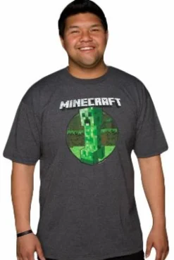 Minecraft - Retro Creeper Charcoal Heather Male T-Shirt