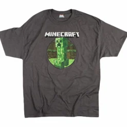 Minecraft - Retro Creeper Charcoal Heather Male T-Shirt