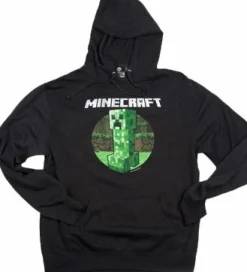 Minecraft - Retro Creeper Hoodie Charcoal