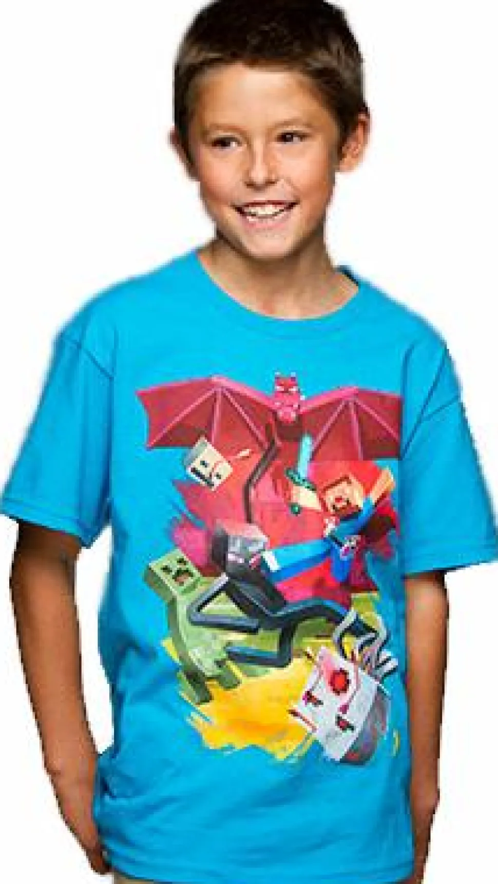 Minecraft - SamCube Battle Turquoise Kids or Youth T-Shirt