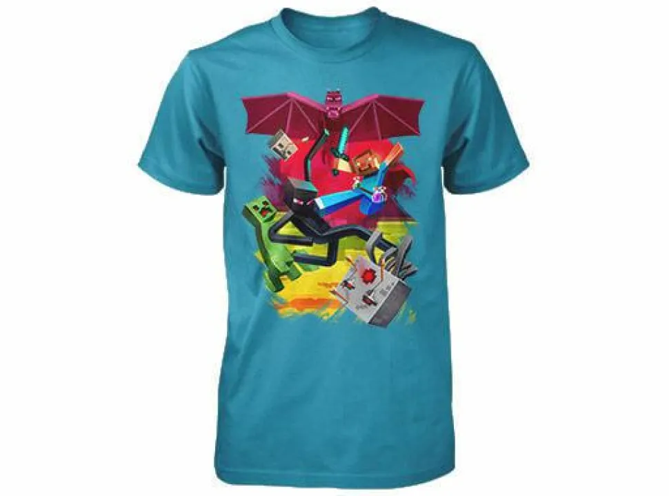 Minecraft - SamCube Battle Turquoise Kids or Youth T-Shirt