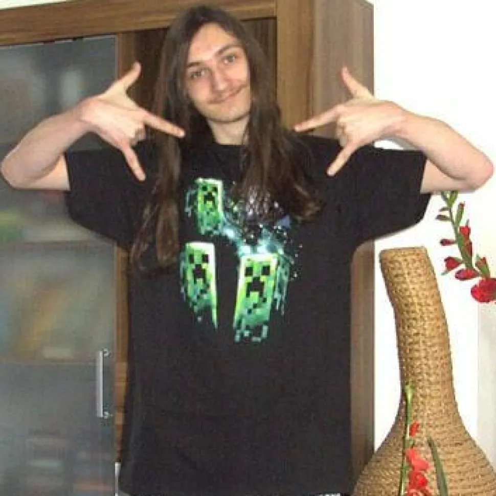Minecraft - Three Creeper Moon Black Premium Male T-Shirt