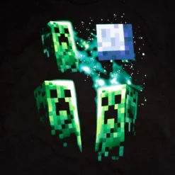 Minecraft - Three Creeper Moon Kids or Youth Black T-Shirt