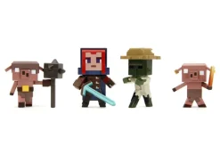 Minecraft Legends - Hero Ranger, Zombie, Piglin Blaze Runt & Piglin Mace Runt Metalfigs 2.5" Die-Cast Figure 4-Pack