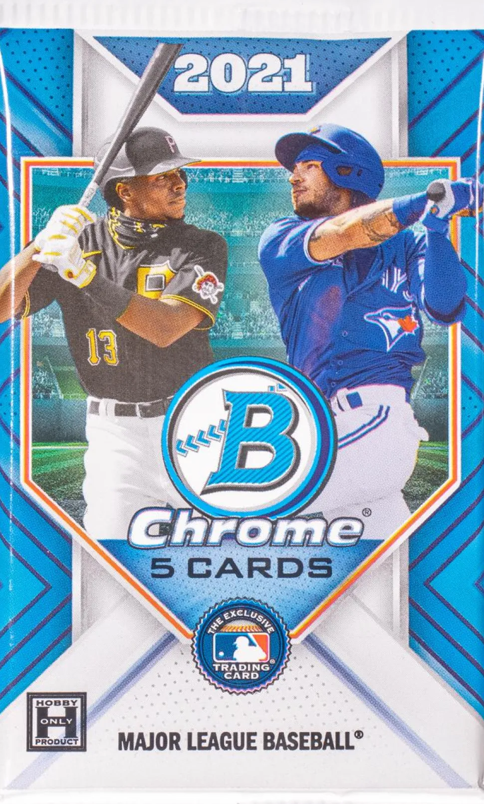 MLB Baseball - 2021 Topps Bowman Chrome Hobby Lite Trading Cards Pack (5 Cards)