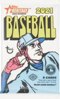 MLB Baseball - 2021 Topps Heritage High Number Trading Cards Hobby Box (Display of 24)