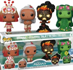 Moana - Moana, Gramma Tala, Te Ka, Te Fiti Glow-in-the-Dark Pop! Vinyl Figure 4-Pack