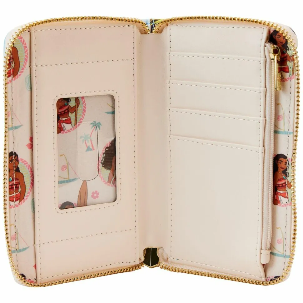 Moana - Scenes 4” Faux Leather Zip-Around Wallet