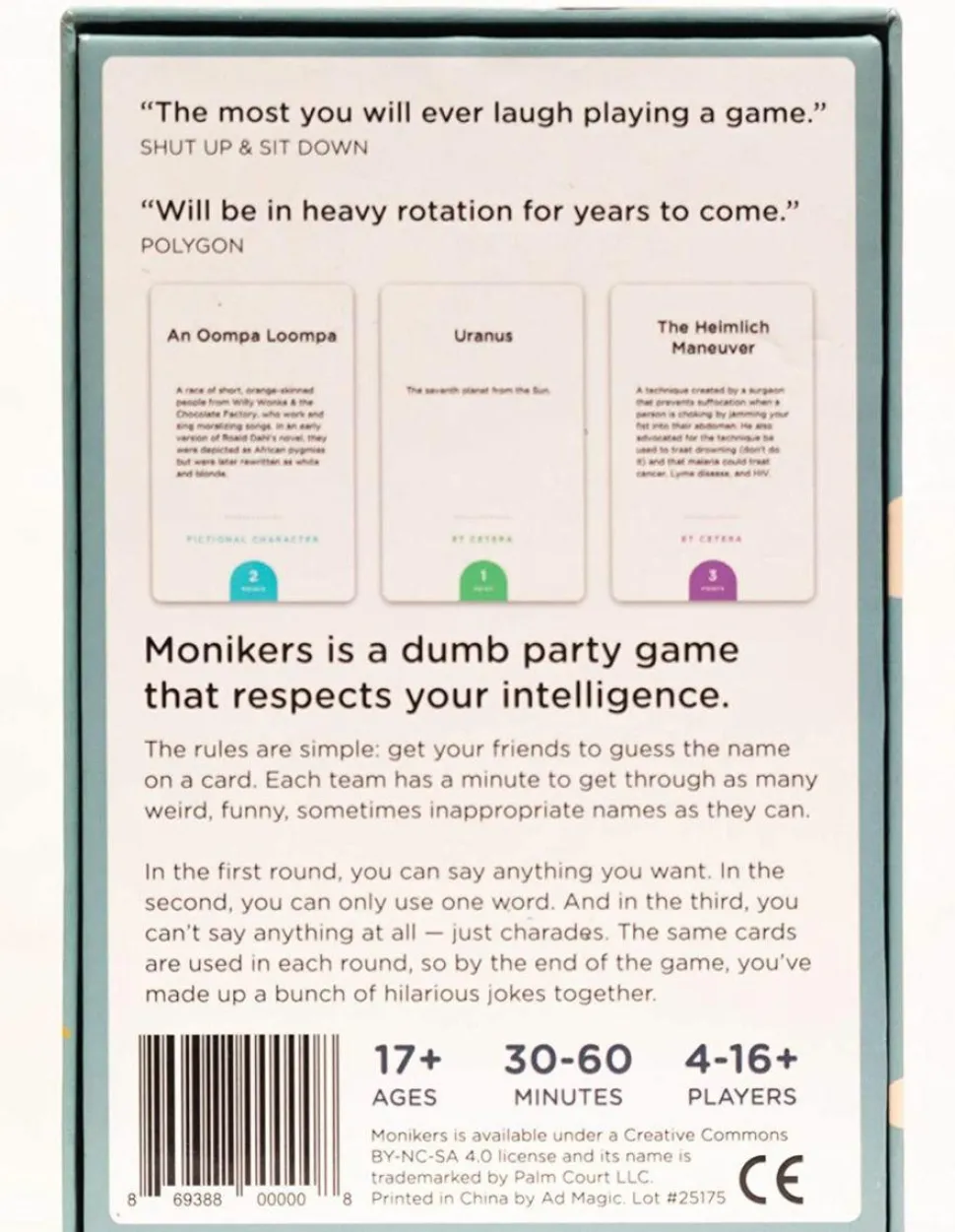 Monikers - Card Game