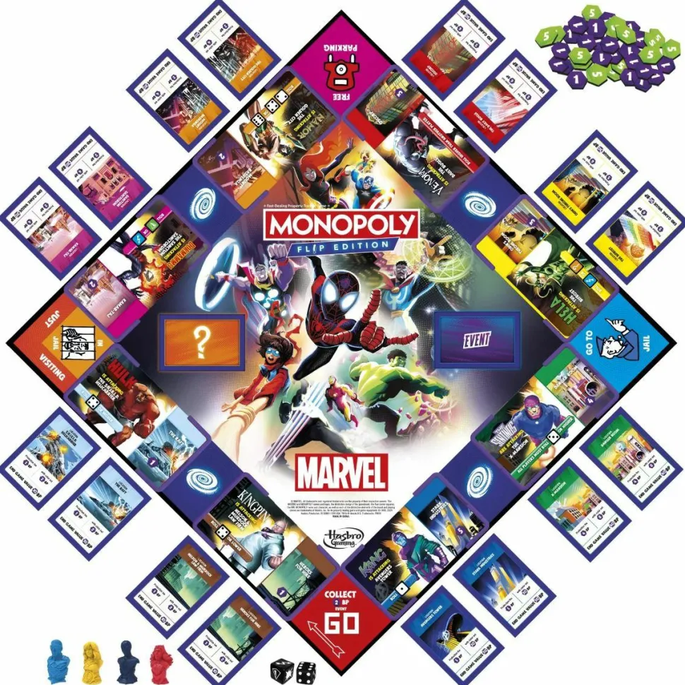 Monopoly - Flip Edition Marvel Board Game