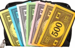 Monopoly - 90th Anniversary Money Glitter 4" Faux Leather Zip-Around Wallet