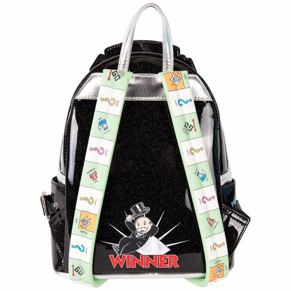 Monopoly - 90th Anniversary Pennybags Glitter Cosplay 10" Faux Leather Mini Backpack