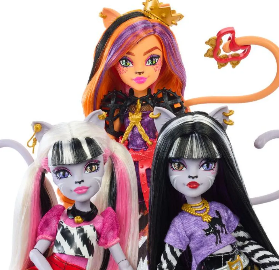 Monster High - The Hissfits: Toralei Stripe, Meowlody & Purrsephone Doll 3-Pack