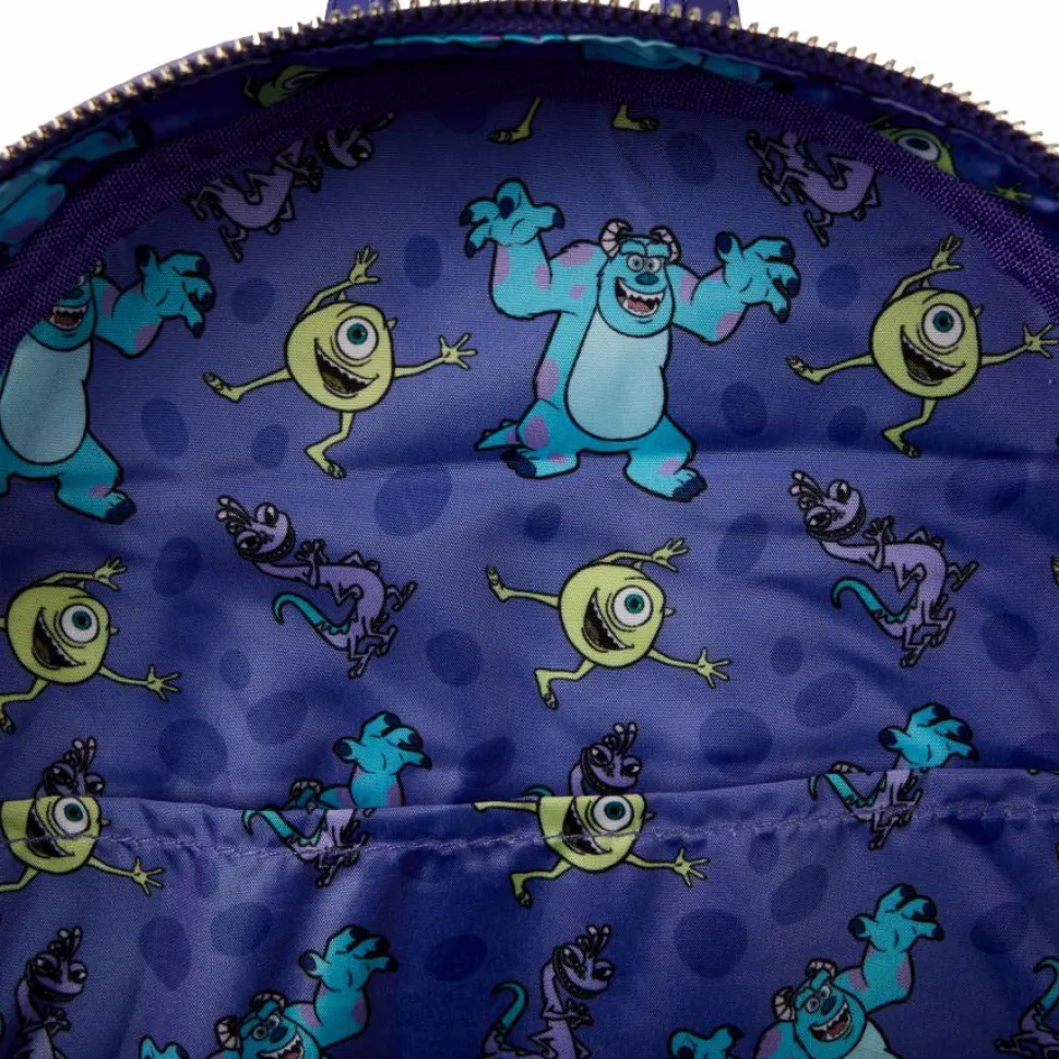 Monsters, Inc. - Sulley, Mike & Randall Triple Pocket Lenticular 12" Faux Leather Mini Backpack