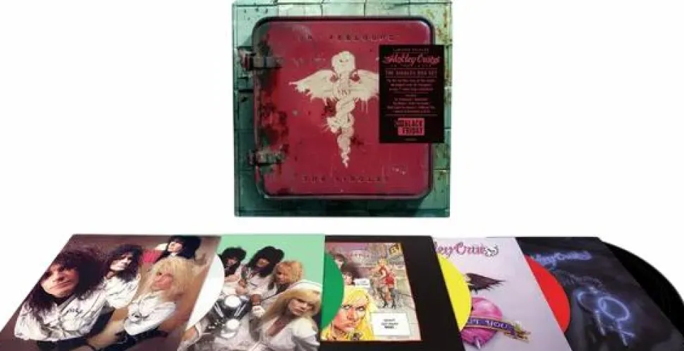 Motley Crue - Dr. Feelgood 35th Anniversary 7" Single Box Set (2024 Record Store Day Black Friday Green, White, Yellow, Red & Clear Coloured Vinyls)