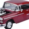 Motormax - 1955 Chevy Bel Air (Supercharged) Timeless Legends Collection 1/18th Scale Die-Cast Vehicle Replica