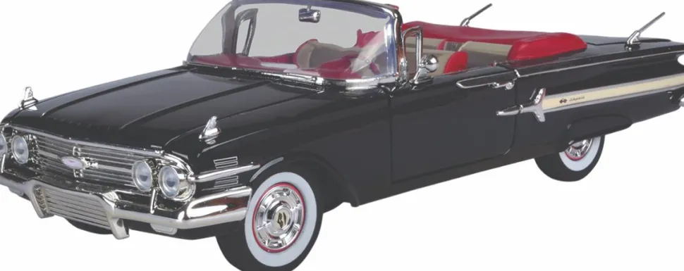Motormax - Black 1960 Chevrolet Impala Timeless Legends Collection 1/18th Scale Die-Cast Vehicle Replica