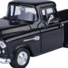 Motormax - Black 1955 Chevy Stepside Timeless Legends Collection 1/24th Scale Die-Cast Vehicle Replica