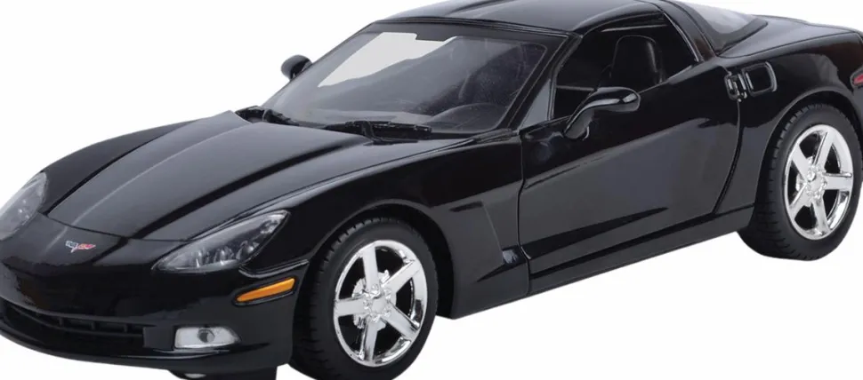 Motormax - Black 2005 Corvette C6 Timeless Legends Collection 1/24th Scale Die-Cast Vehicle Replica