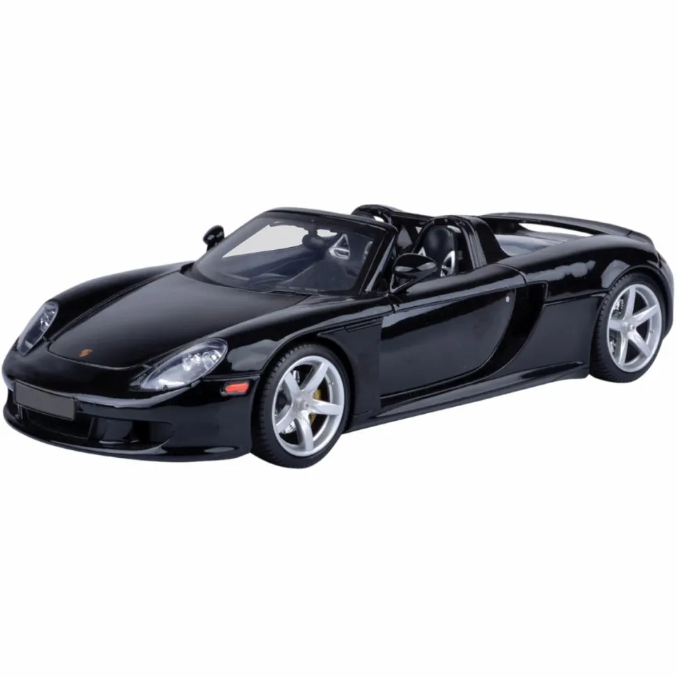 Motormax - Black Porsche Carrera GT Timeless Legends Collection 1/18th Scale Die-Cast Vehicle Replica