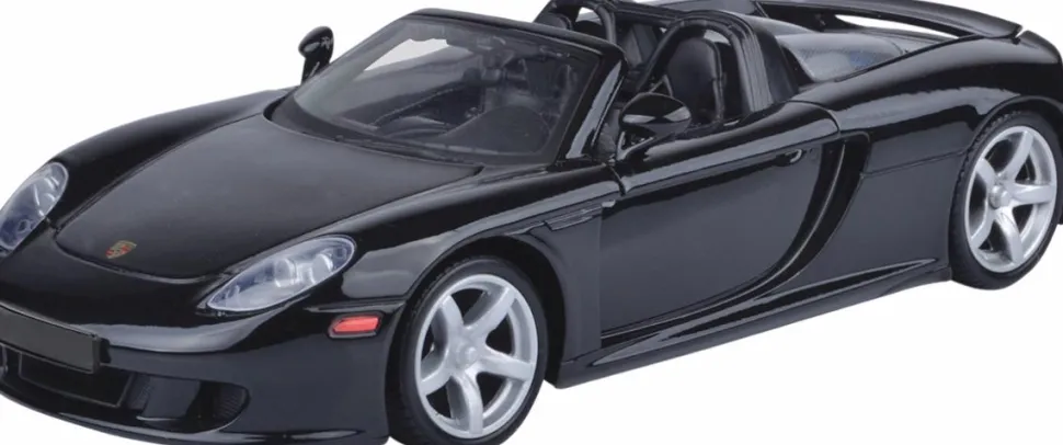 Motormax - Black Porsche Carrera GT Timeless Legends Collection 1/24th Scale Die-Cast Vehicle Replica