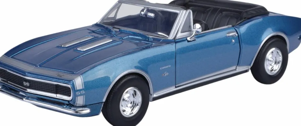 Motormax - Blue 1967 Chevy Camaro SS (Convertible) Timeless Legends Collection 1/24th Scale Die-Cast Vehicle Replica