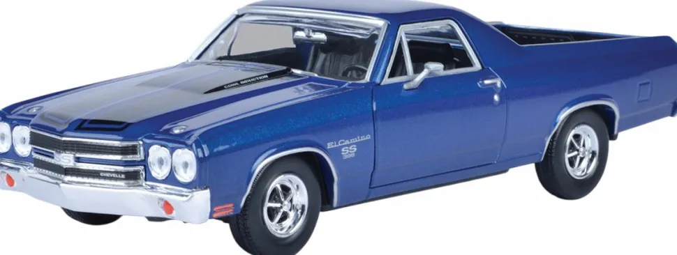 Motormax - Blue 1970 Chevy El Camino Timeless Legends Collection 1/24th Scale Die-Cast Vehicle Replica