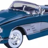 Motormax - Blue 1958 Corvette Timeless Legends Collection 1/18th Scale Die-Cast Vehicle Replica
