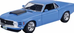 Motormax - Blue 1970 Ford Mustang Boss 429 Timeless Legends Collection 1/24th Scale Die-Cast Vehicle Replica