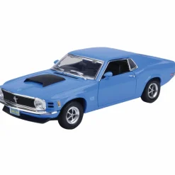 Motormax - Blue 1970 Ford Mustang Boss 429 Timeless Legends Collection 1/18th Scale Die-Cast Vehicle Replica