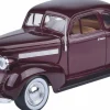 Motormax - Burgundy 1939 Chevrolet Coupe Timeless Legends Collection 1/24th Scale Die-Cast Vehicle Replica