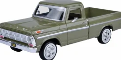Motormax - Green 1969 Ford F-100 Pickup Timeless Legends Collection 1/24th Scale Die-Cast Vehicle Replica