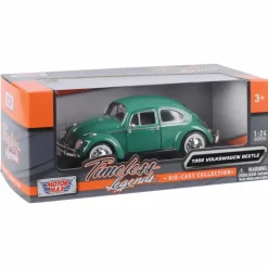 Motormax - Green 1966 Volkswagen Beetle Timeless Legends Collection 1/24th Scale Die-Cast Vehicle Replica