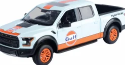 Motormax - Gulf Livery 2017 Ford F-150 Raptor Gulf Collection 1/24th Die-Cast Vehicle Replica