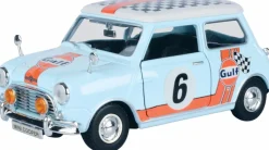 Motormax - Gulf Livery 1961-67 Morris Mini Cooper Gulf Collection 1/18th Die-Cast Vehicle Replica