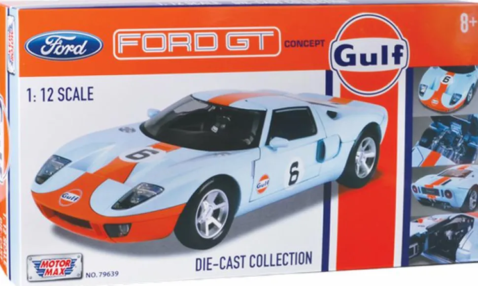 Motormax - Gulf Livery Ford GT Concept Gulf Collection 1/12th Die-Cast Vehicle Replica
