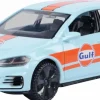 Motormax - Gulf Livery Volkswagen Golf A7 GTi Gulf Collection 1/43 Die-Cast Vehicle Replica