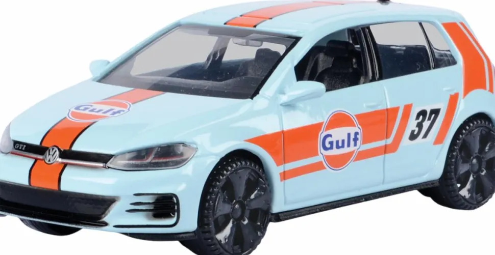 Motormax - Gulf Livery Volkswagen Golf A7 GTi Gulf Collection 1/43 Die-Cast Vehicle Replica