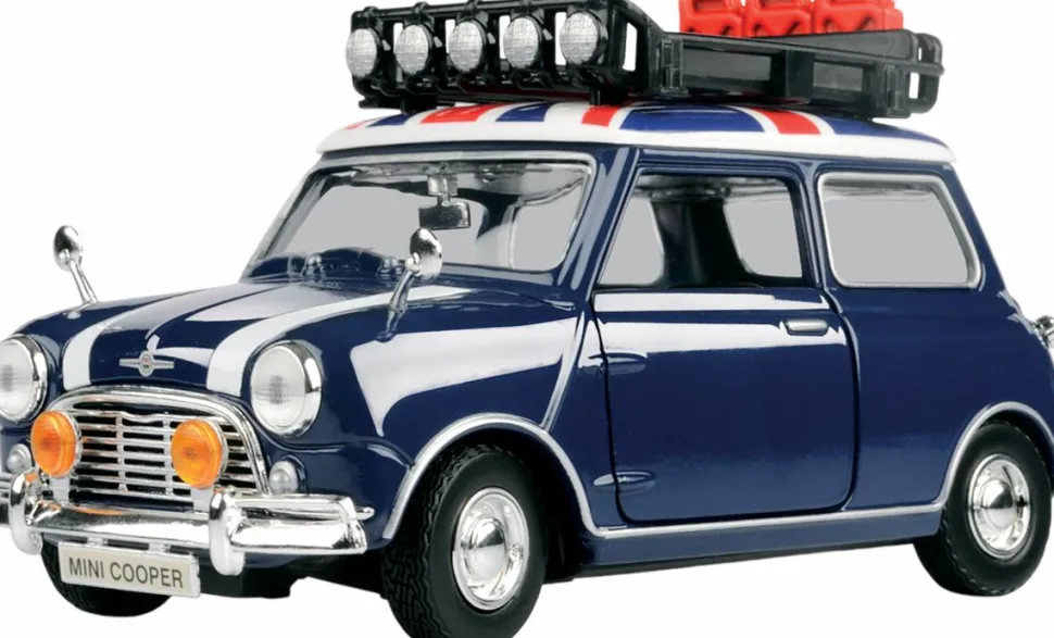 Motormax - Morris Mini Cooper with Roof Rack Mini Cooper Collection 1/18th Scale Die-Cast Vehicle Replica