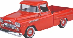 Motormax - Orange 1958 Chevy Apache Fleetline Pickup Timeless Legends Collection 1/24th Scale Die-Cast Vehicle Replica