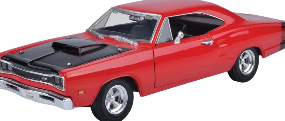 Motormax - Red 1969 Dodge Coronet Super Bee Timeless Legends Collection 1/24th Scale Die-Cast Vehicle Replica