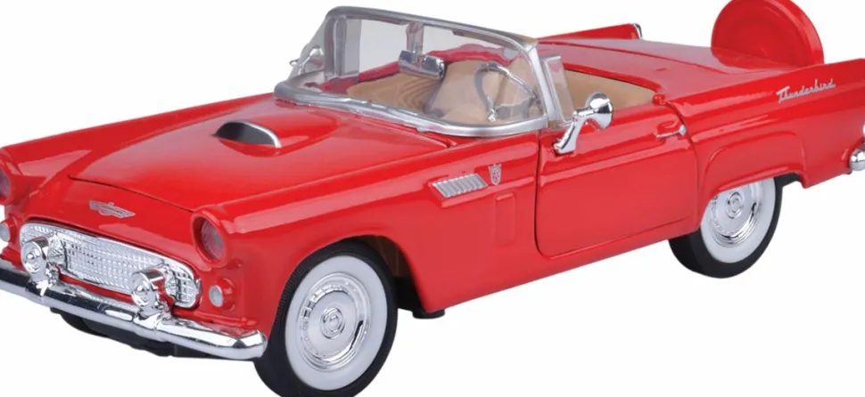 Motormax - Red 1956 Ford Thunderbird (Convertible) Timeless Legends Collection 1/24th Scale Die-Cast Vehicle Replica