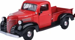 Motormax - Red 1941 Plymouth Pickup Timeless Legends Collection 1/24th Scale Die-Cast Vehicle Replica