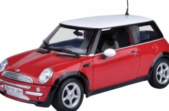 Motormax - Red Mini Cooper Timeless Legends Collection 1/18th Scale Die-Cast Vehicle Replica