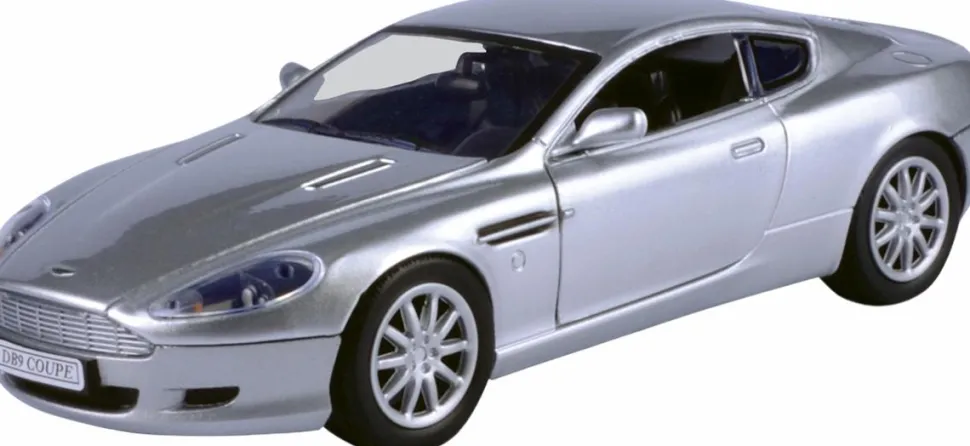Motormax - Silver Aston Martin DB9 Timeless Legends Collection 1/24th Scale Die-Cast Vehicle Replica