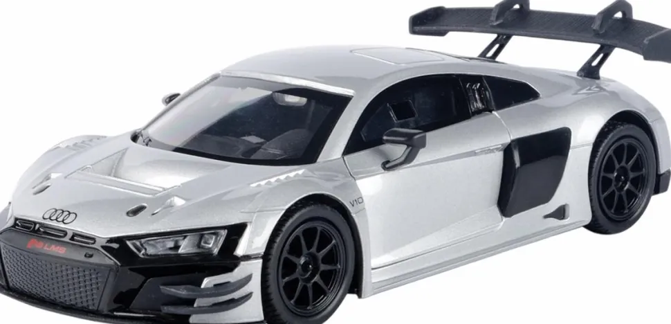 Motormax - Silver Audi R8 LMS GT3 Timeless Legends Collection 1/24th Scale Die-Cast Vehicle Replica
