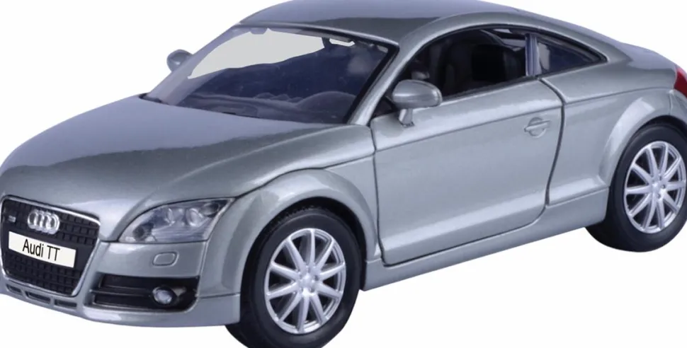 Motormax - Silver Audi TT Coupe Timeless Legends Collection 1/24th Scale Die-Cast Vehicle Replica