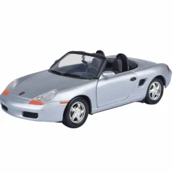Motormax - Silver Porsche Boxster Timeless Legends Collection 1/24th Scale Die-Cast Vehicle Replica